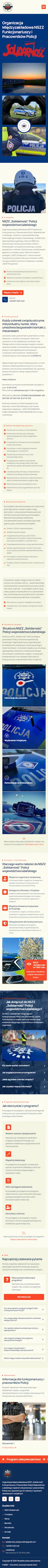 lubelskasolidarnosc.com.pl – strona organizacji pracowniczej policji – widok mobile