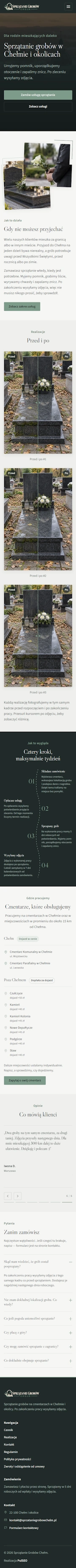 sprzataniegrobowchelm.pl – Sprzątanie Grobów Chełm – widok mobile