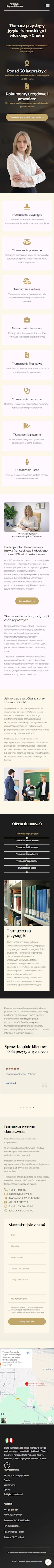 tlumaczenia-chelm.pl – biuro tłumaczeń przysięgłych w Chełmie – widok mobile